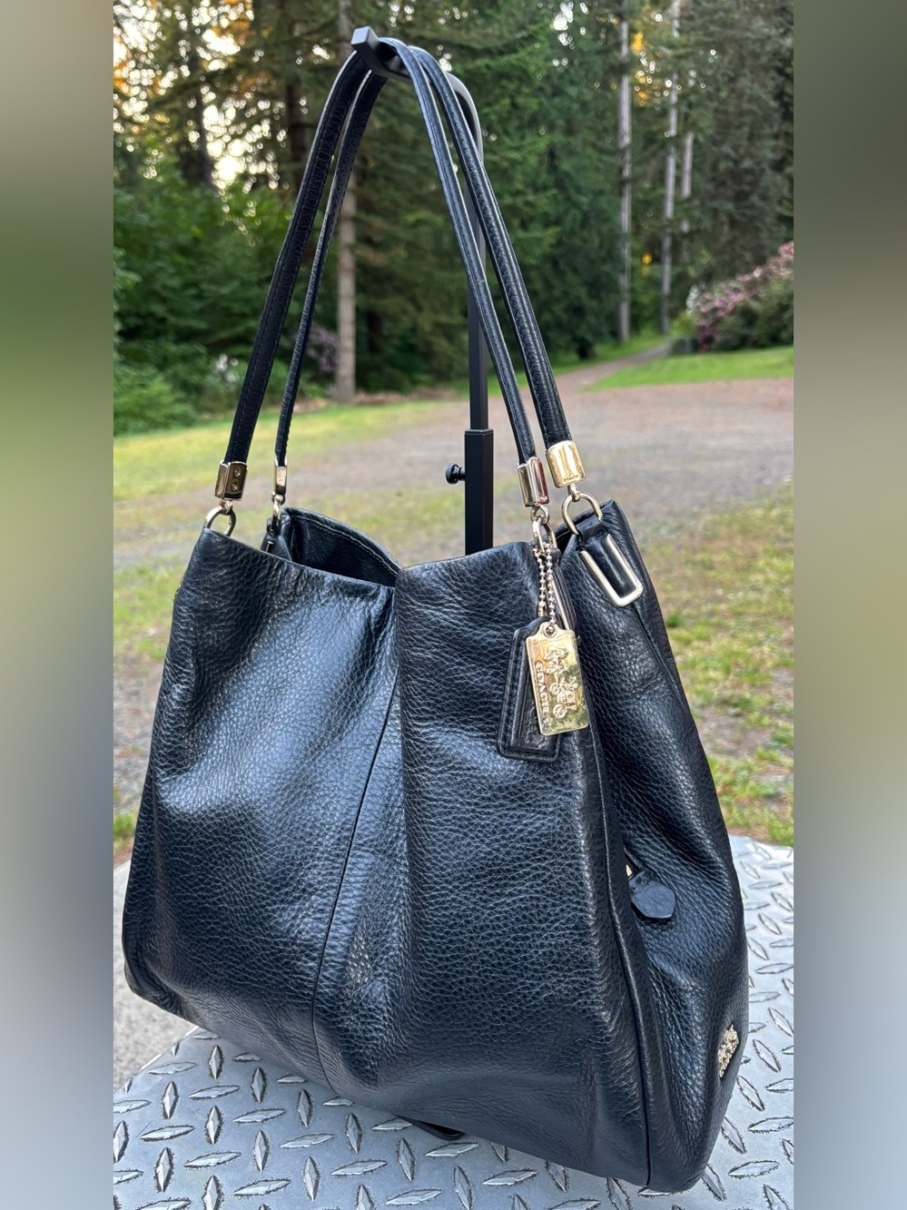 Coach Madison Phoebe Black Leather Shoulder Bag G1376-26221